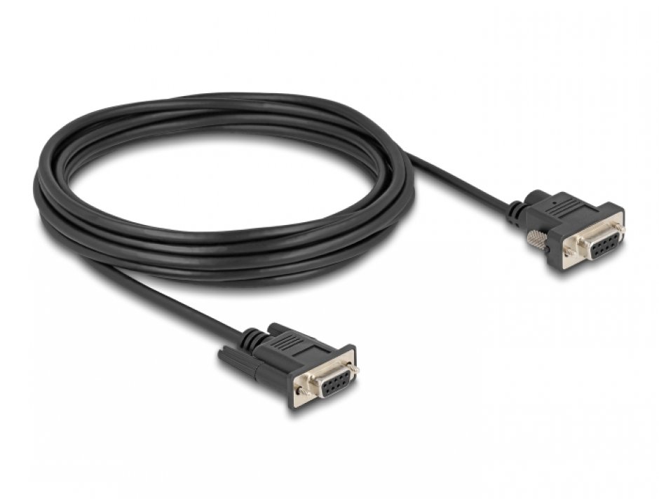 Imagine Cablu serial RS-232 D-Sub 9 pini cu alimentare DC M-M 5m